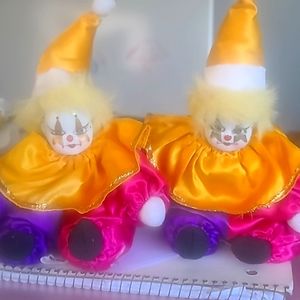 Vintage porcelan clowns